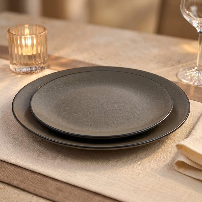 Glaze Ceramic Dinner Plate 6 Pcs