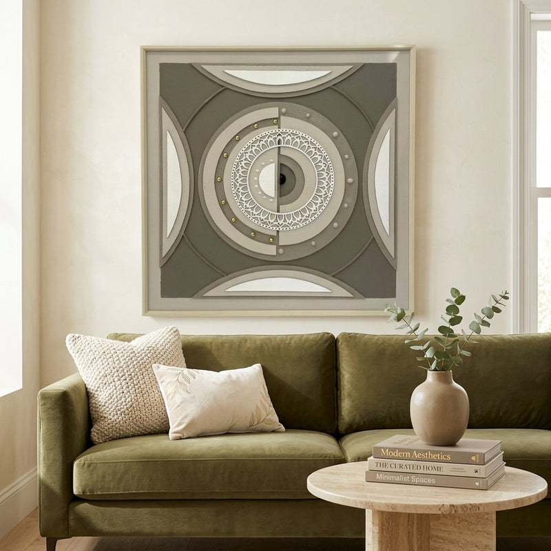 Astral Compass 3D Geometric Mandala Art