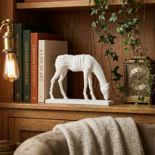 Minimalist Layered Geometric Horse Sculpture