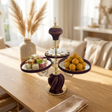 Luxury 3 Ring Mirrored Tiered Serving Stand
