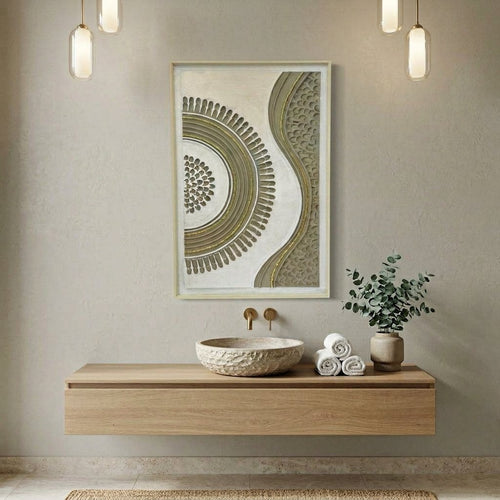 Sage & Solstice 3D Textured Framed Canvas Art