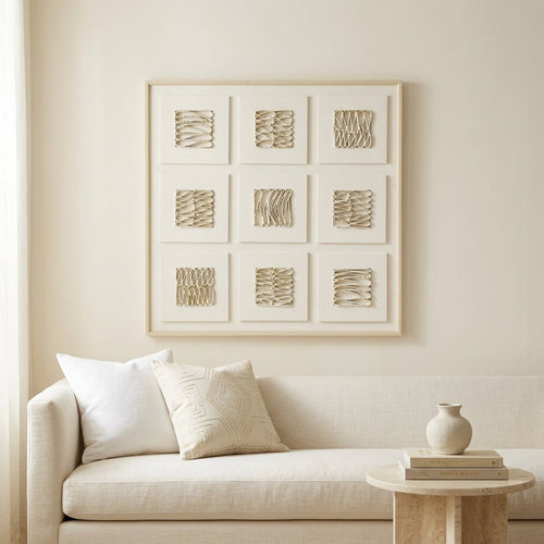 Elegant Square 9-Piece Grid Canvas Wall Art
