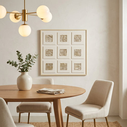 Elegant Square 9-Piece Grid Canvas Wall Art