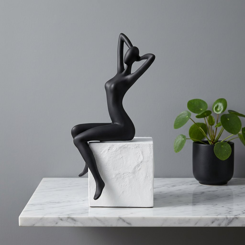 The Daydreamer Abstract Sitting Figure Sculpture