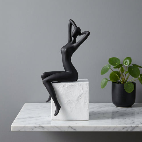 The Daydreamer Abstract Sitting Figure Sculpture
