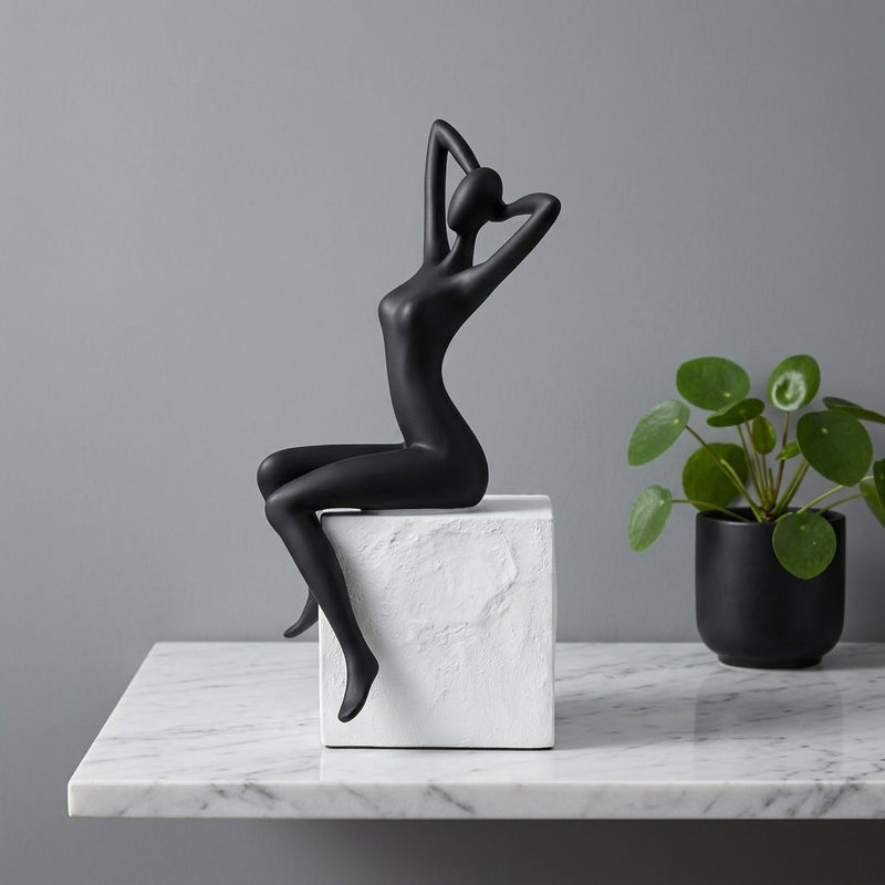 The Daydreamer Abstract Sitting Figure Sculpture