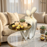 Abstract Couple Statue with Serving Tray