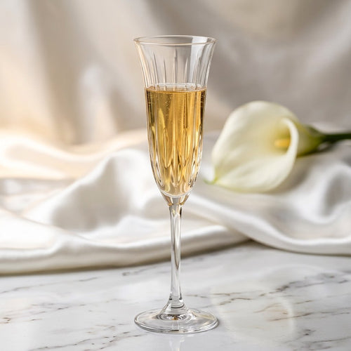 Elegant Italian Crystal Champagne Glasses