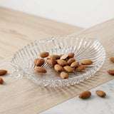 Leaf Shaped Crystal Glass Serving Platter