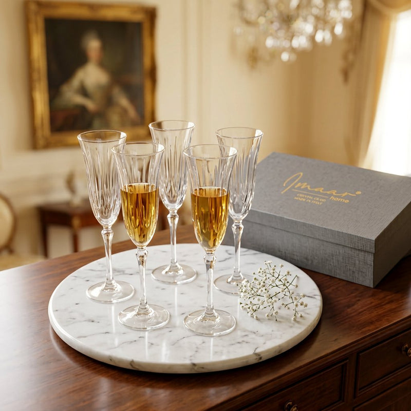 Elegant Italian Crystal Champagne Glasses