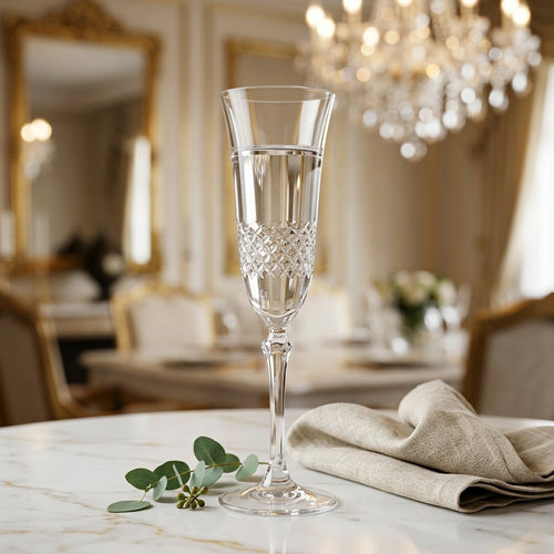 Imperial Italian Glassware with Sculpted Stem