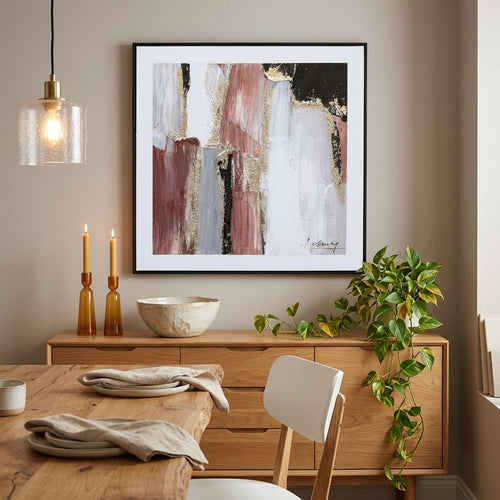 Elegant Rose Quartz Abstract Canvas