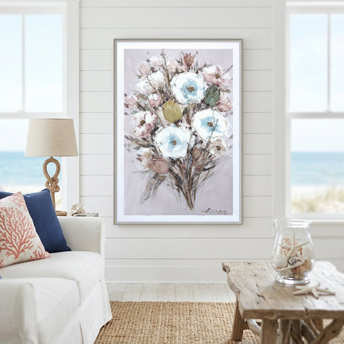 Vertical Floral Canvas Wall Art