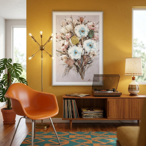 Vertical Floral Canvas Wall Art