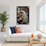Royal Peacock 3D Embossed Canvas Art