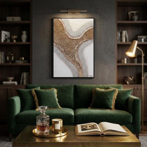 Gilded Geode Vein 3D Abstract Canvas Art