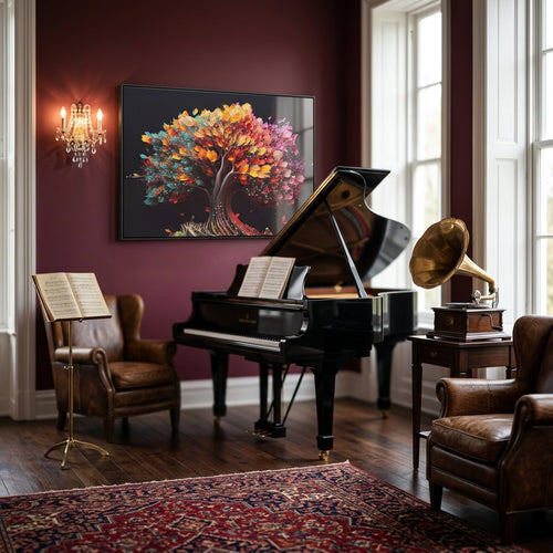 Elegant Luxury Rainbow Prism Tree Artwork