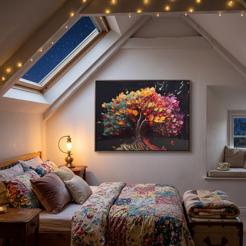 Elegant Luxury Rainbow Prism Tree Artwork