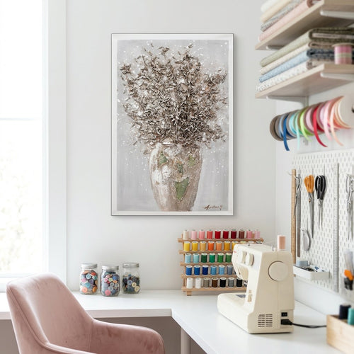 Antique Blossom Vase 3D Canvas Wall Art