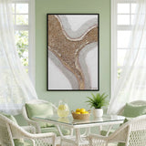 Gilded Geode Vein 3D Abstract Canvas Art