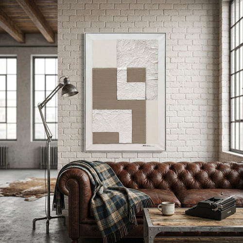 Textured Earth & Origami 3D Wall Art