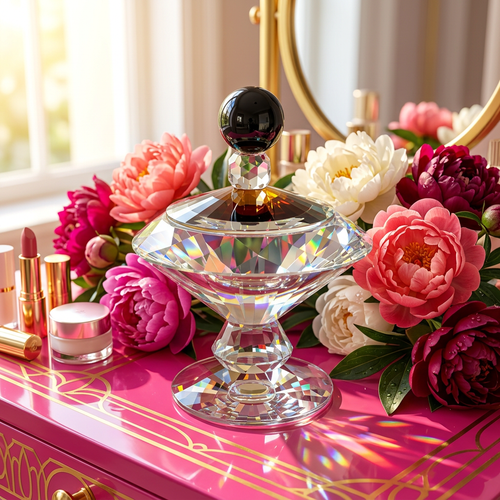 Luxe Diamond-Cut Crystal Candy & Trinket Jar