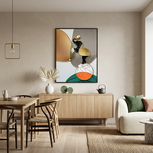 Elegant Abstract Elephant Canvas Art