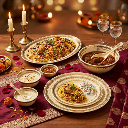 Modern Royal Gold & Ivory Crown Fine Dinnerware Set 35 Pcs