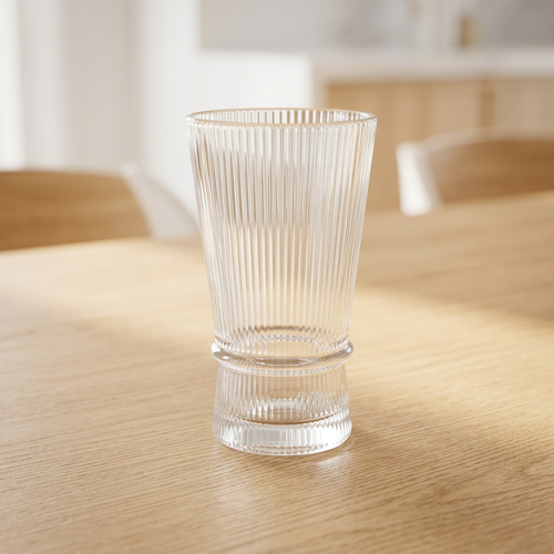 Artisan Ribbed Crystal Tumblers Set of 6
