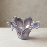 Artisan Swirled Lilac Glass Bowl