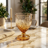 Vintage Inspired Stemmed Water & Wine Glass Set of 3