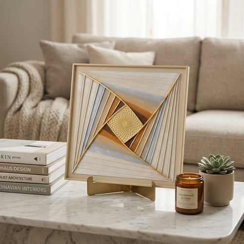 Vortex Geometric 3D Layered Square Art