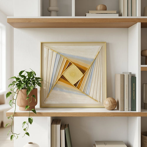 Vortex Geometric 3D Layered Square Art