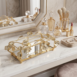 Elegant Botanical Flower & Leaf Metal Wire Tissue Box Holder