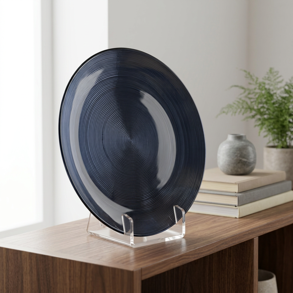 Luxury Cobalt Blue Serving Dish Plate 10.5 Inch