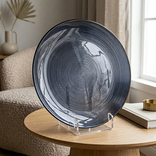 Luxury Cobalt Blue Serving Dish Plate 10.5 Inch