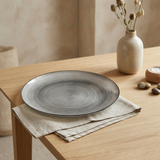 Vortex Smoke Grey Ceramic Dinner Plate 10.5 Inch
