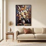 Luxury Golden Bouquet 3D Canvas Art
