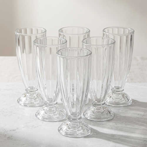 Artisan Fluted Footed Glasses Set of 6