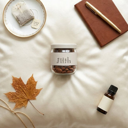 Modern Off-White Labeled Glass Jars with Airtight Lids 3 Piece