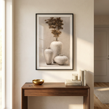 Minimalist Ceramic Pottery Still Life Framed Print