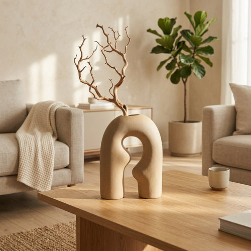 Elegant Organic Arch Ceramic Vase