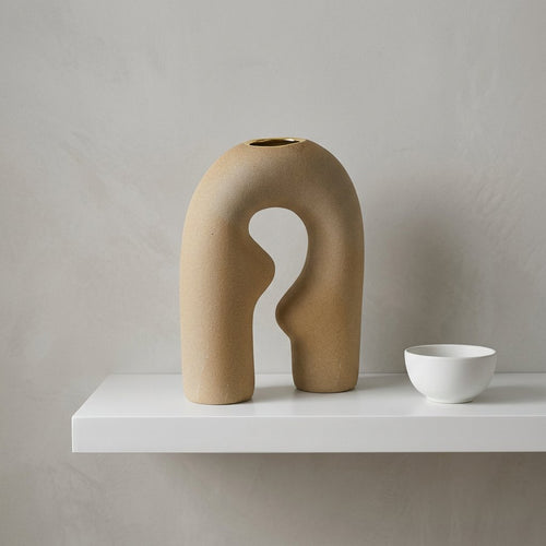 Elegant Organic Arch Ceramic Vase