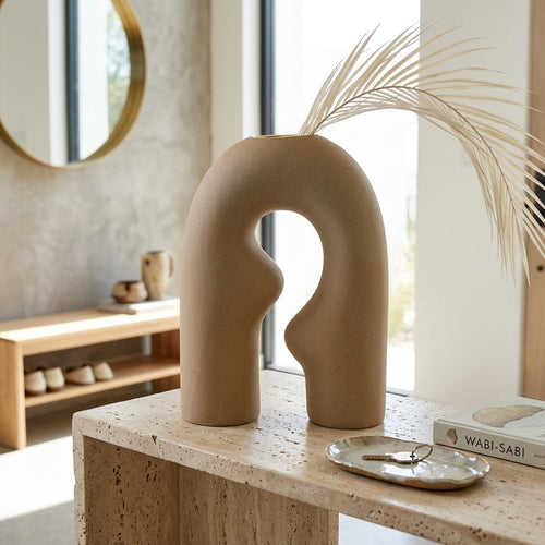 Elegant Organic Arch Ceramic Vase