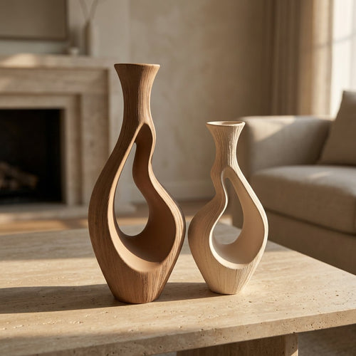 Wave & Form Hollow Vase Set of 2