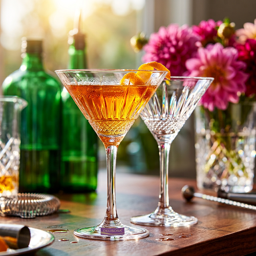 Dual Textured Cocktail Glasses Set of 4