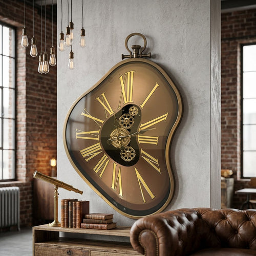 Vintage Bronze Steampunk Gear Clock