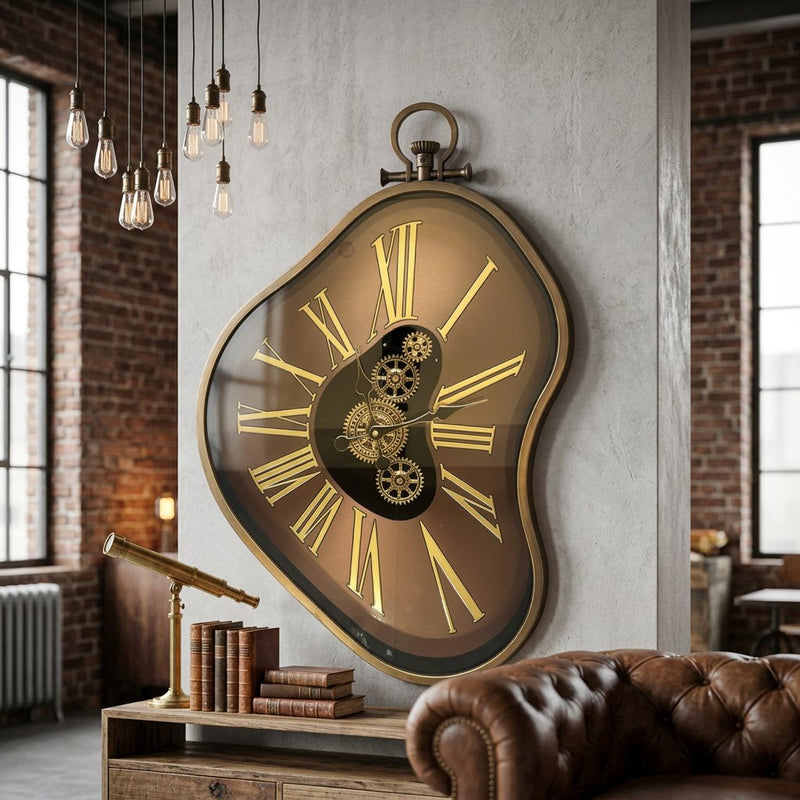 Vintage Bronze Steampunk Gear Clock