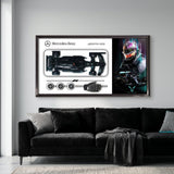 Grand Prix Lewis Hamilton Mercedes-AMG F1 Wall Art