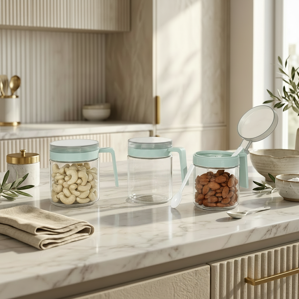 Fresh Breeze Container Trio with Handle & Flip-Top Lid 3 Piece